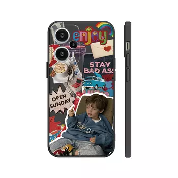 Чехол для телефона с камнями Stones, Rubik's Cube texture black - DWSTSMF071