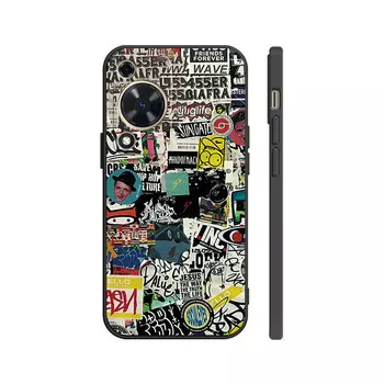 Чехол для телефона с камнями Stones, Rubik's Cube texture black - DWSTSMF127