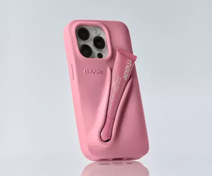 Чехол для телефона с отделением для бальзама Rhode, iphone 15 pro, розовый