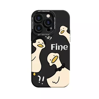 Чехол для телефона с перьями/YOOPOO Feather, Ab73 Question: Duck Graphite Black Liquid Silicone