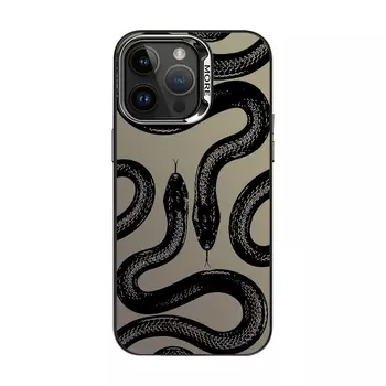 Чехол для телефона Saltoinc, IMD color silver shell silver bottom black king snake