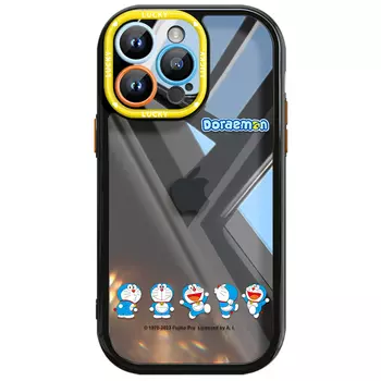 Чехол для телефона совместного бренда Hizeus Doraemon/Doraemon x Robot Cat Sea Diamond, Five little Doraemon light purple