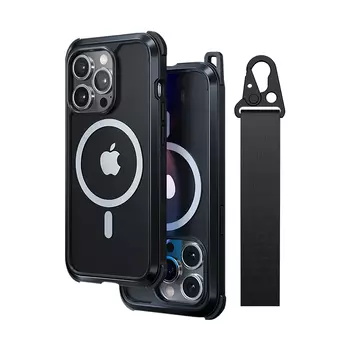 Чехол для телефона Switcheasy, LanyardLeather black + rainbow lanyard