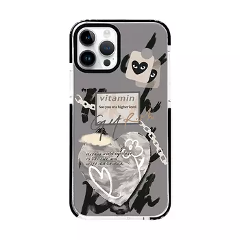 Чехол для телефона Taowantong Tao Wantong, Circle shell - XL gray graffiti heart