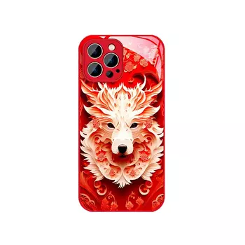 Чехол для телефона Taowantong Tao Wantong, Liquid glass - New Year's red - Zodiac pig