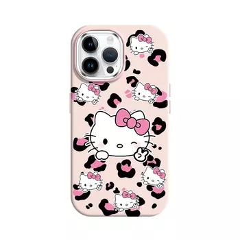 Чехол для телефона Taowantong Tao Wantong, Silver Frame Chubby Chick - Pink Leopard Print Biye kt MX0263