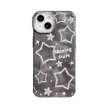 Чехол для телефона Taowantong Tao Wantong, Wavy mirror - pink - pleated silver line star