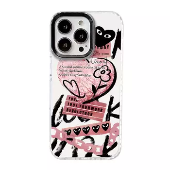 Чехол для телефона Victory Charge, Circle Case-Black Edge 0-Tide Brand Label Pink