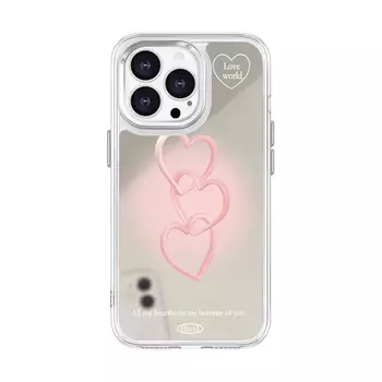 Чехол для телефона Victory Charge, Mirror shell-electroplated silver 0-TDL three hearts