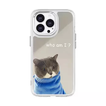 Чехол для телефона Victory Charge, Mirror Shell-Electroplated Silver 0-Dazed Cat