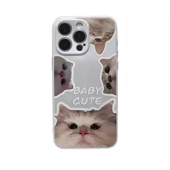 Чехол для телефона Victory Charge, Silver-plated-Silver 0-TDL Cute Mirror Cat
