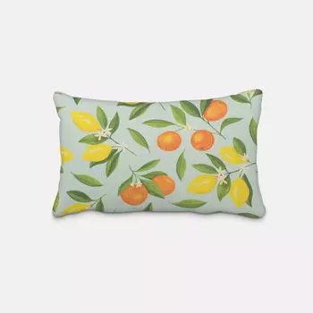 Чехол для уличной подушки Citrus Fruit мятного цвета разных размеров от SCHNER LEBEN. Размер 60х80см (ВхШ) Размер 60х80см (ВхШ) Schner-Leben