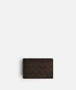 Чехол для визиток Intrecciato Bottega Veneta, карамельный