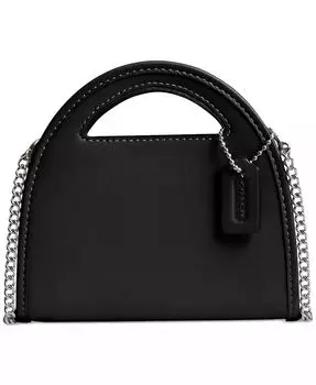 Чехол для визиток с перчаточной ручкой и верхней ручкой Coach, черный