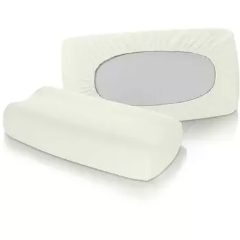 Чехол Fleuresse Vital-Comfort из трикотажа на подушку для поддержки шеи, шерсть белый
