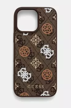 Чехол Guess для телефона iPhone 16 Pro Max 6.9, коричневый