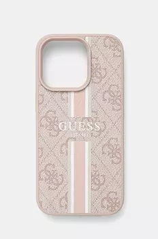Чехол Guess для телефона iPhone 16 Pro 6.3, розовый