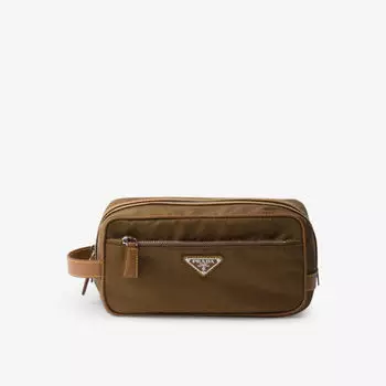 Чехол из переработанной нейлоновой кожи и полиамида Prada, коричневый