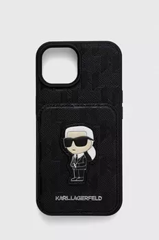 Чехол Karl Lagerfeld для iPhone 15 6.1, черный