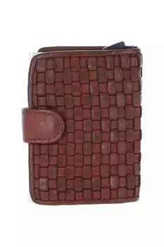 Чехол-кошелек для карточек 'La Perfetto' из металла и плетеной кожи Ashwood Leather, коричневый