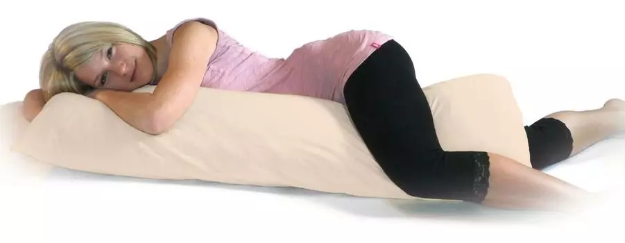Чехол на боковую подушку 40x120 | 40х140 | 40х160 | 40х200: цвет – кремовый, размер – 40х140-145 см DUKAL