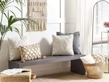 Чехол на декоративную подушку Beliani, белый