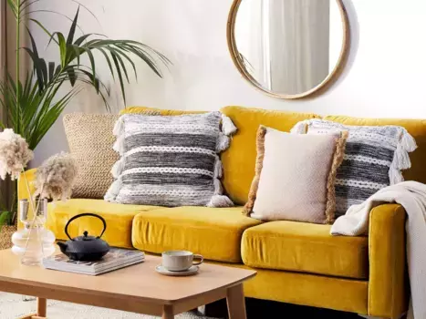 Чехол на декоративную подушку Beliani, черный