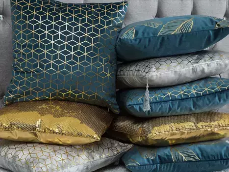 Чехол на декоративную подушку Beliani, синий