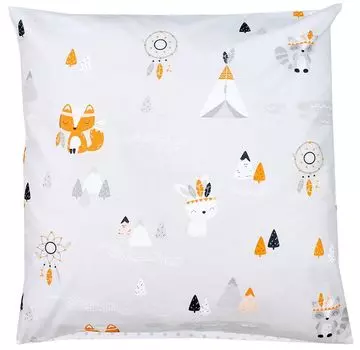 Чехол на детскую подушку ТупТам, орнамент, цвет: Индийские животные, размер: 80 х 80 см TupTam