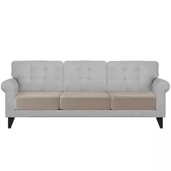 Чехол на диван, чехол для дивана, чехол для подушки сиденья, чехлы для диванных подушек, эластичный чехол для дивана 240GSM, защитный чехол для дивана, чехол для подушки сиденья, серо-коричневый, 1 местный, 3 шт BTTO