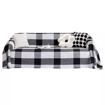 Чехол на диван, супер мягкий, безворсовый, с выцветающим клетчатым узором, пыленепроницаемый, декоративное хлопковое одеяло для дивана, защитное украшение для дивана для дома-зеленый A Stuttg, мультиколор