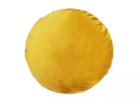 Чехол на круглую подушку ок. 80 см, карри-горчица "Samt&Sonders" beties