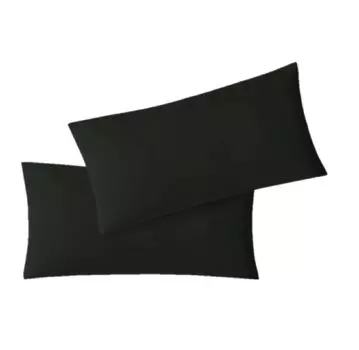 Чехол на наволочку двойная упаковка на молнии 40 х 60 см трикотаж черный Sdseetraum
