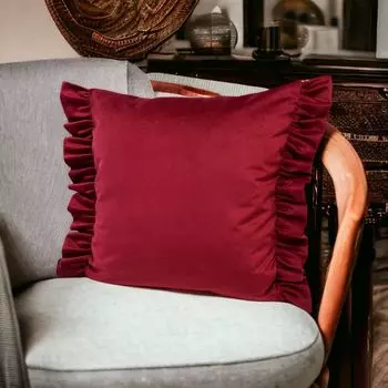 Чехол на подушку 40х40, подушка, декоративная подушка, диванная подушка, 100% полиэстер RoKo-Textilien, красный