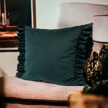 Чехол на подушку 40х50, подушка, декоративная подушка, диванная подушка, 100% полиэстер RoKo-Textilien, синий