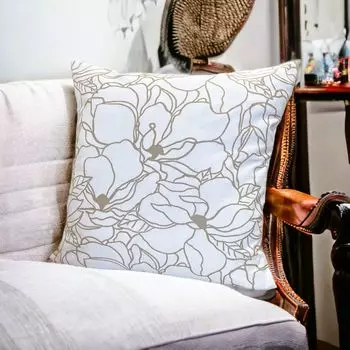 Чехол на подушку 40х80, подушка, декоративная подушка, диванная подушка, 100% хлопок RoKo-Textilien, белый