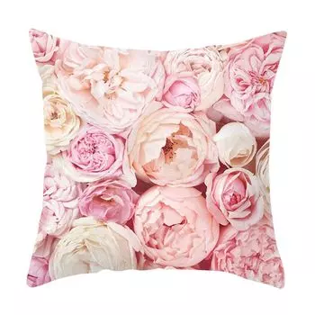 Чехол на подушку 45 см x 45 см, мягкий многофункциональный полиэстер, современная стеклянная подушка со свежими цветами для семьи-7 Stuttg