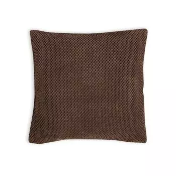 Чехол на подушку 48х48 см, коричневый чехол на подушку 3D сотовая подушка структура синельного переплетения Haus und Deko