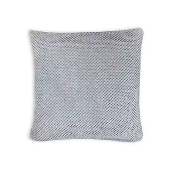 Чехол на подушку 48х48 см, серебристо-серый, 3D сотовая подушка, структура синельного переплетения Haus und Deko