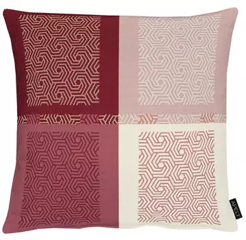 Чехол на подушку 49/49 см Ambiente, кремовый/красный