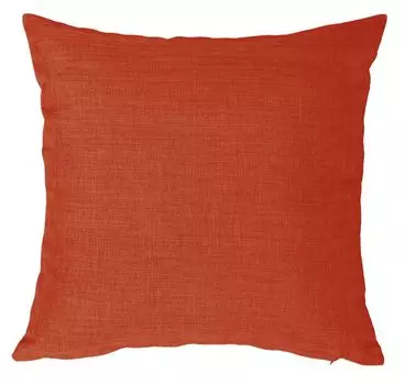 Чехол на подушку 80х80 терракотовый, структура чехла под лен, декоративная подушка Haus und Deko