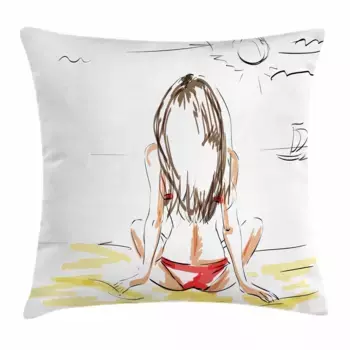 Чехол на подушку Abakuhaus, белый