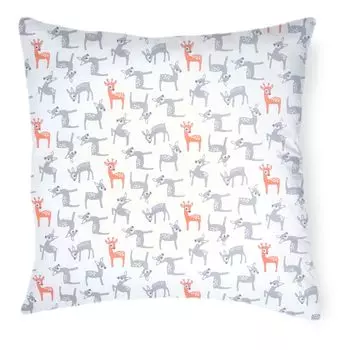 Чехол на подушку Amilian ок. 80x80 см, чехол на подушку, декоративный чехол на подушку, подушка, декоративная подушка, диван, спальня, гостиная, 100% хлопок., серый