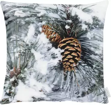 Чехол на подушку APELT "4624", (1 шт.), без наполнения 46х46 см, коричневый/серый