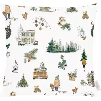 Чехол на подушку АПЭЛТ «5821», (1 шт.) Apelt, зеленый/белый