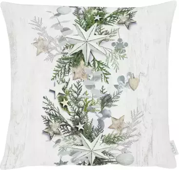 Чехол на подушку АПЭЛТ "6203", (1 шт.) APELT 49х49 см, зеленый/белый