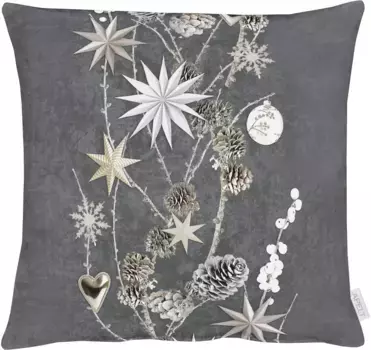 Чехол на подушку АПЭЛТ "6204", (1 шт.) APELT 46х46 см, серый/антрацит