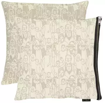 Чехол на подушку АПЭЛТ "Люди", (1 шт.), чехол на подушку двусторонний без наполнения APELT 46х61 см, цвет natur