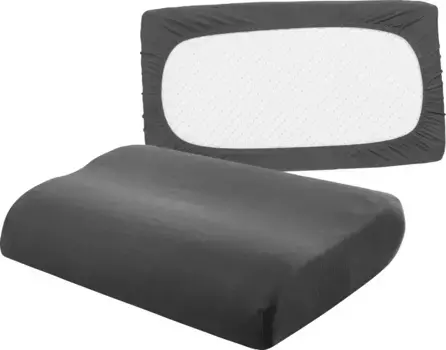 Чехол на подушку bellana "Universal Jersey", (2 шт.), подходит для подушек для поддержки шеи 80х40 см, цвет anthrazit