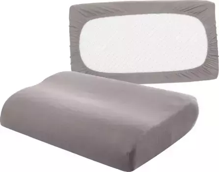 Чехол на подушку bellana "Universal Jersey", (2 шт.), подходит для подушек для поддержки шеи 80х40 см, серо-коричневый